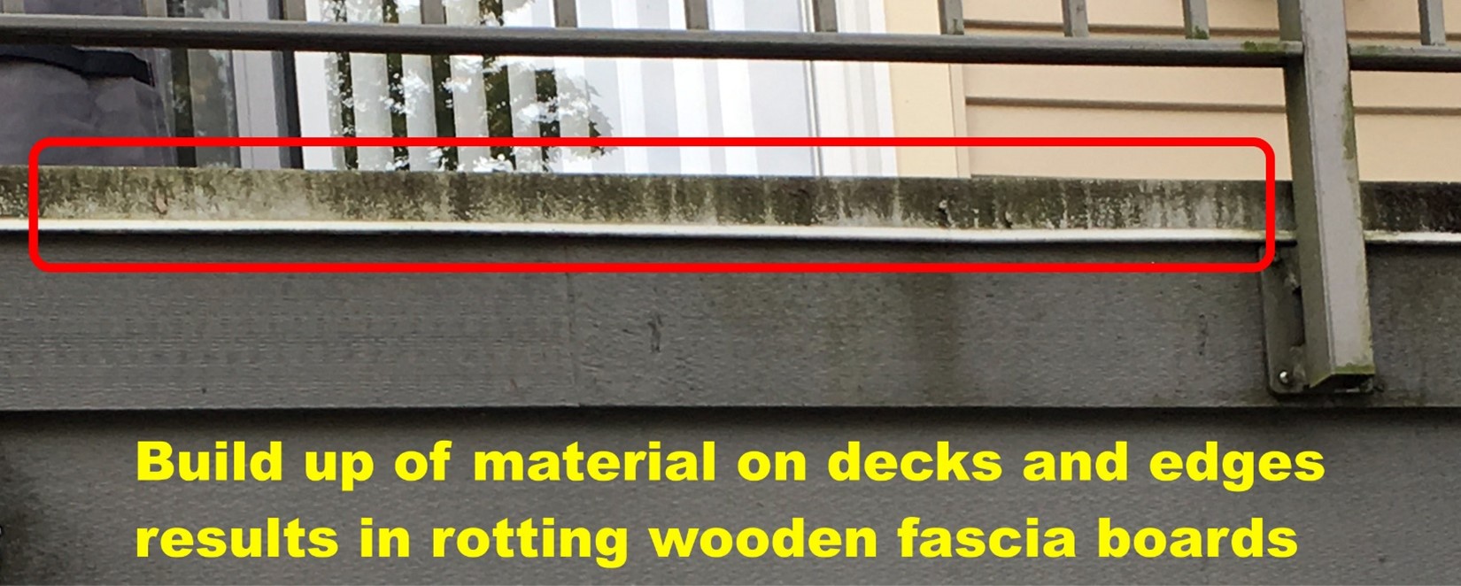 dirty balcony deck edges